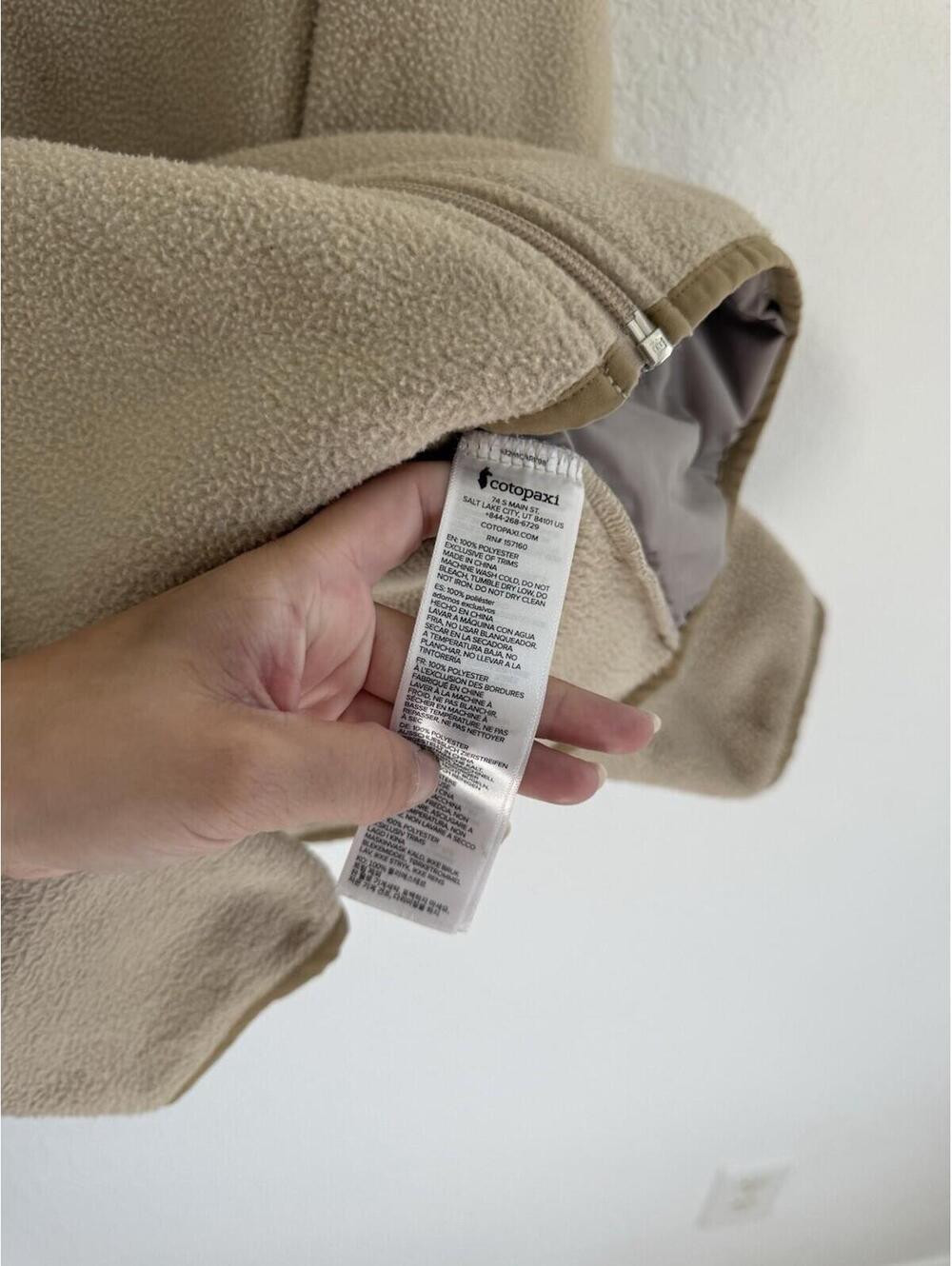Cotopaxi Teca Fleece Jacket Full Zip Women’s Size Medium M Beige Striped - Picture 5 of 8